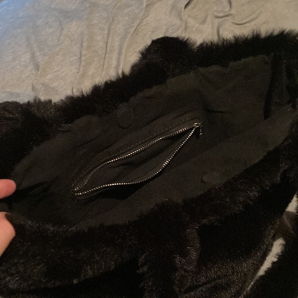 Brandy Melville Bags Brandy Melville Black Fur Bag Poshmark